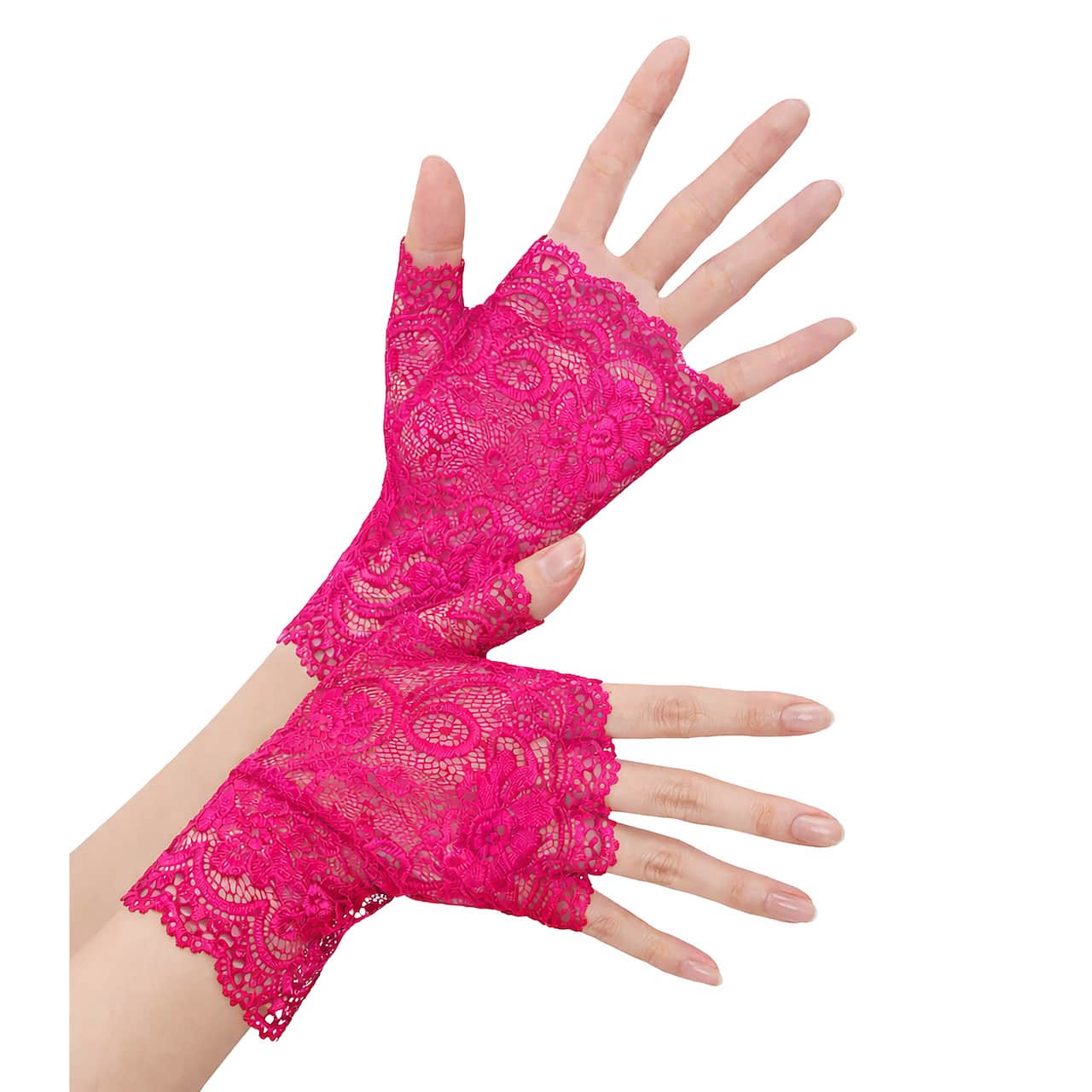 Gants sans doigts en dentelle pour costume d’adultes